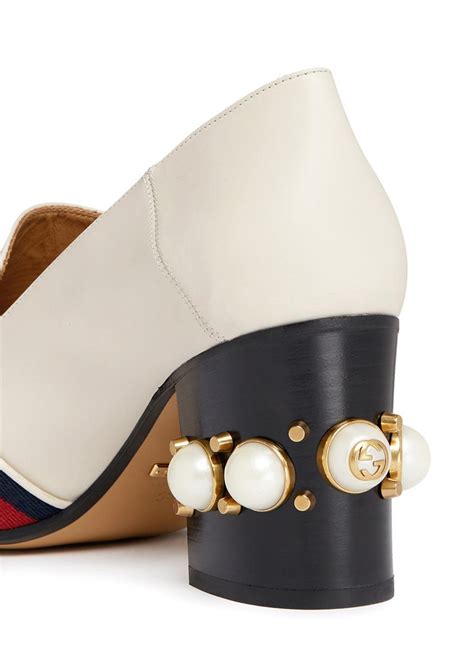 gucci peyton pearl pump|GUCCI Peyton Pearl GG Embellished Web White .